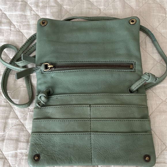 Sage green leather mini purse NWOT - Picture 2 of 5